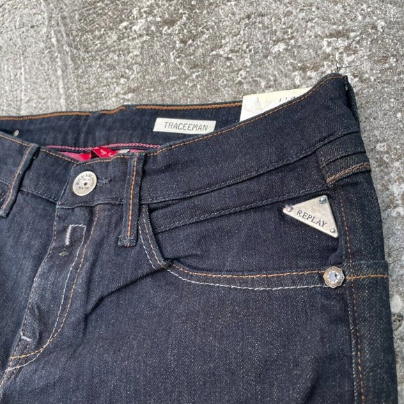 Replay Women Jeans Dark Washed Blue Denim Jeans Size 28 - Picture 4 of 9